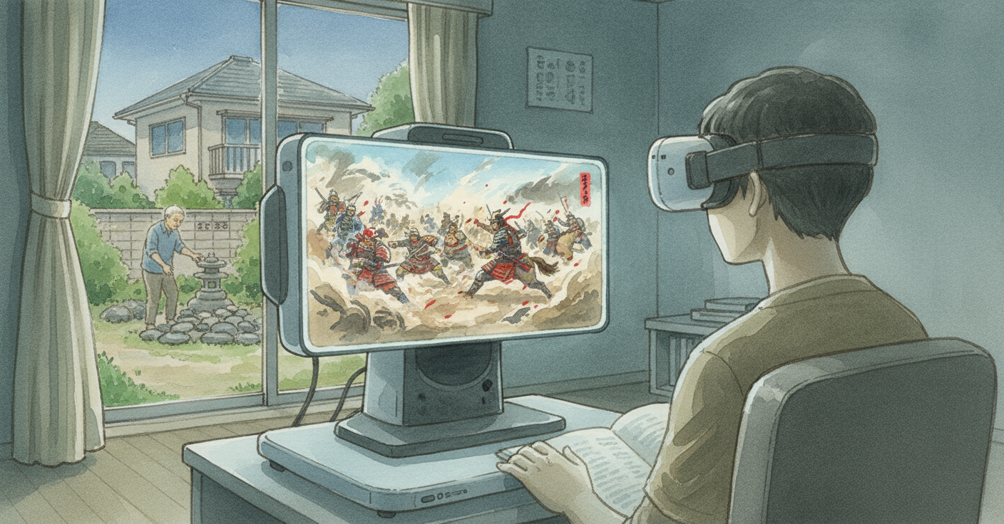 庭の石と戦場の影 のカバー画像