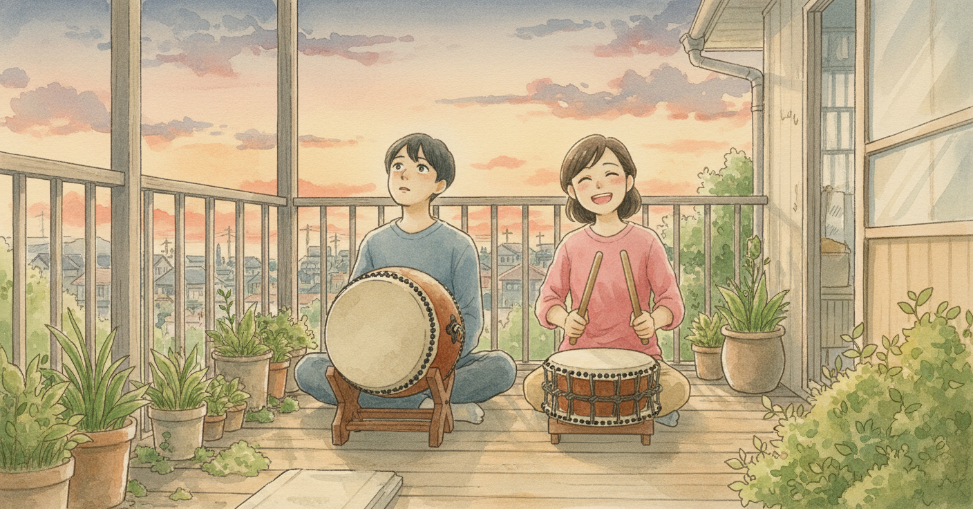 ベランダの向こうの太鼓 のカバー画像