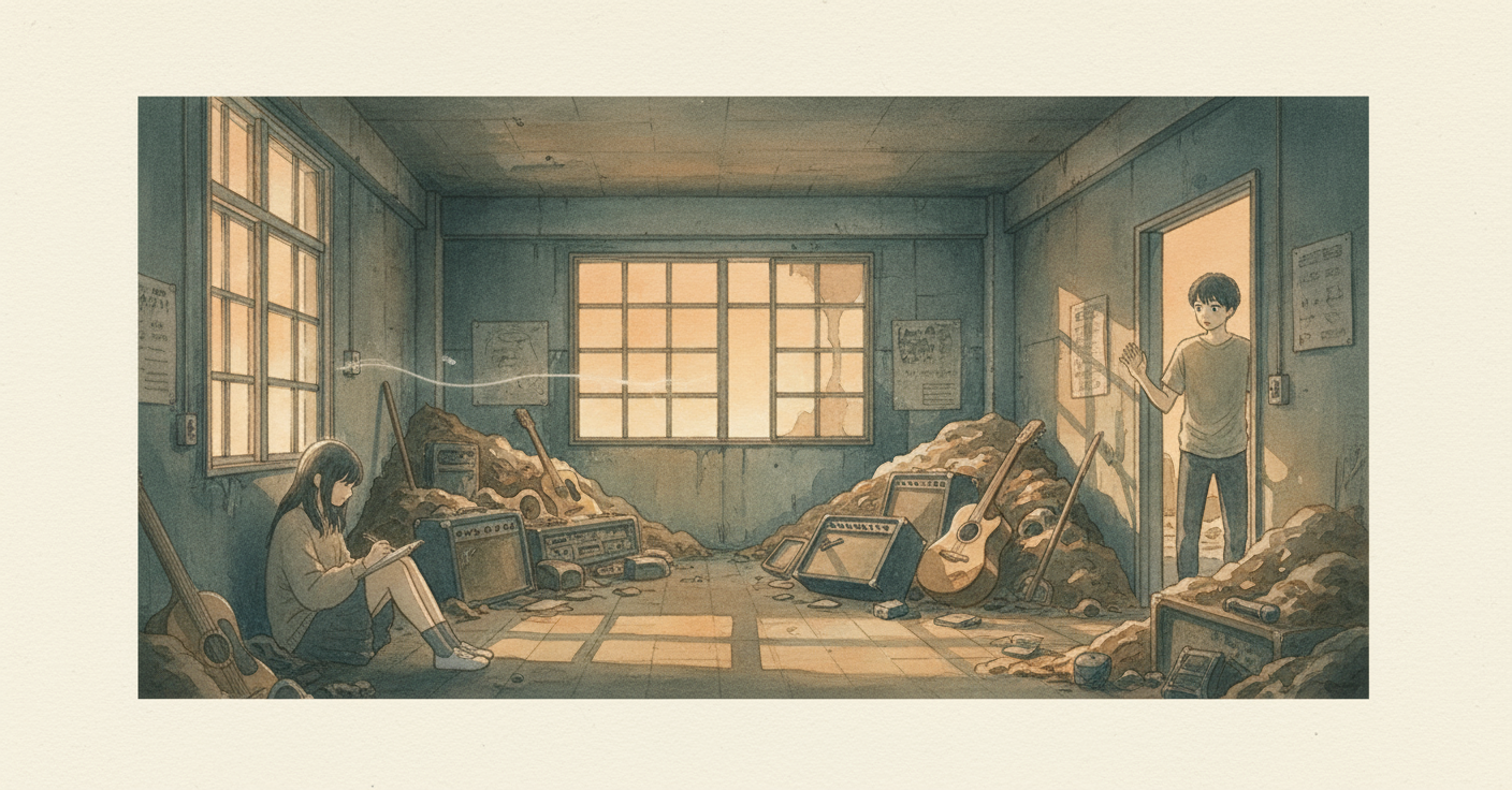 黄昏の倉庫、君の声 のカバー画像