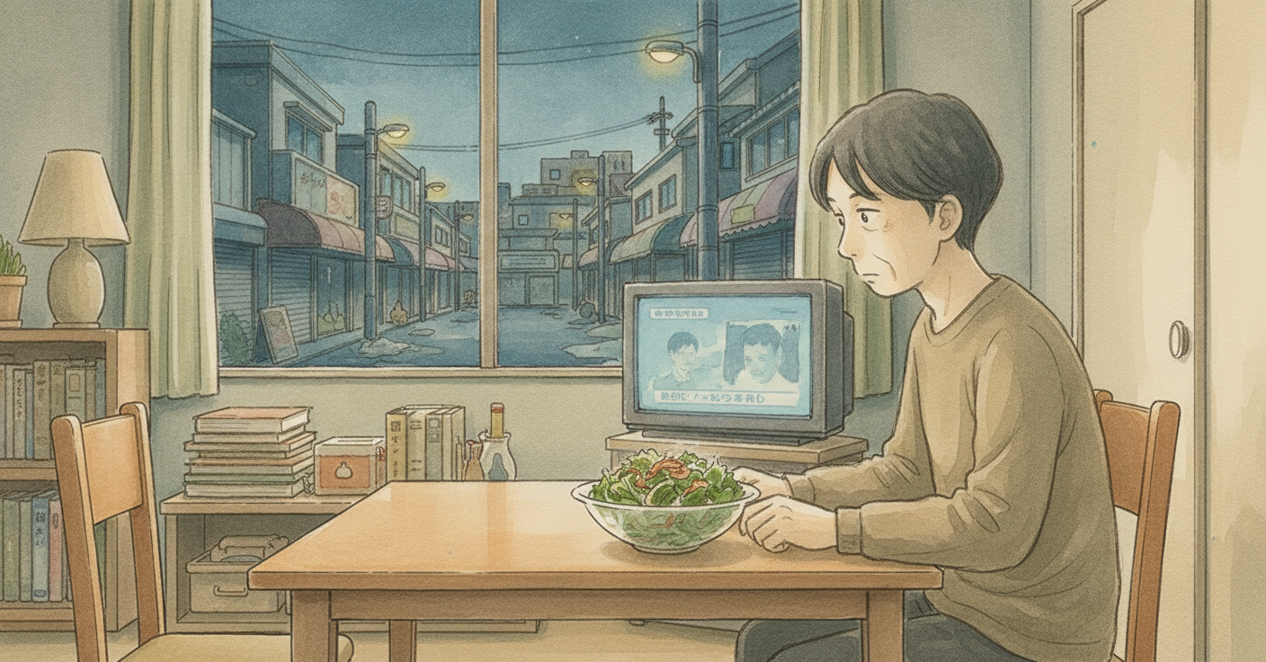 サラダに映るニュース のカバー画像