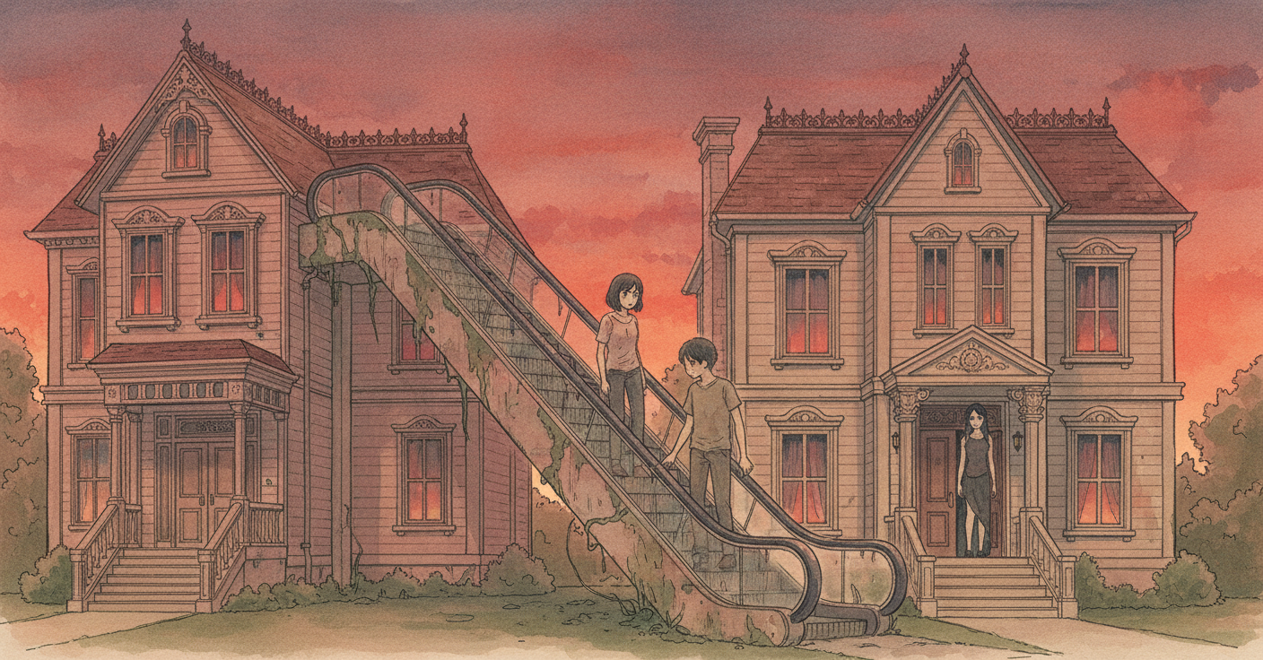 白蛇はエスカレーターで隣家へ のカバー画像