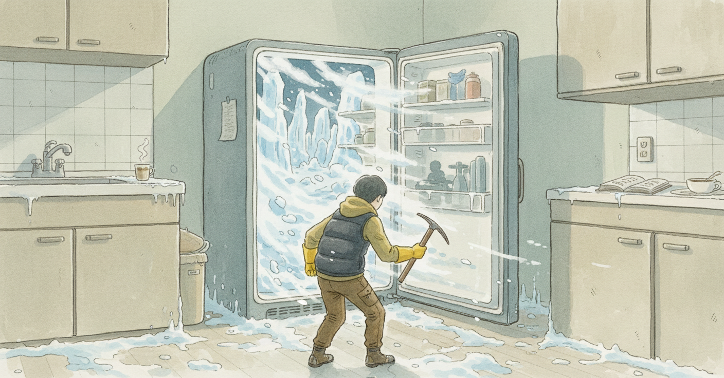 水曜日、冷蔵庫での両親の洗い方 のカバー画像