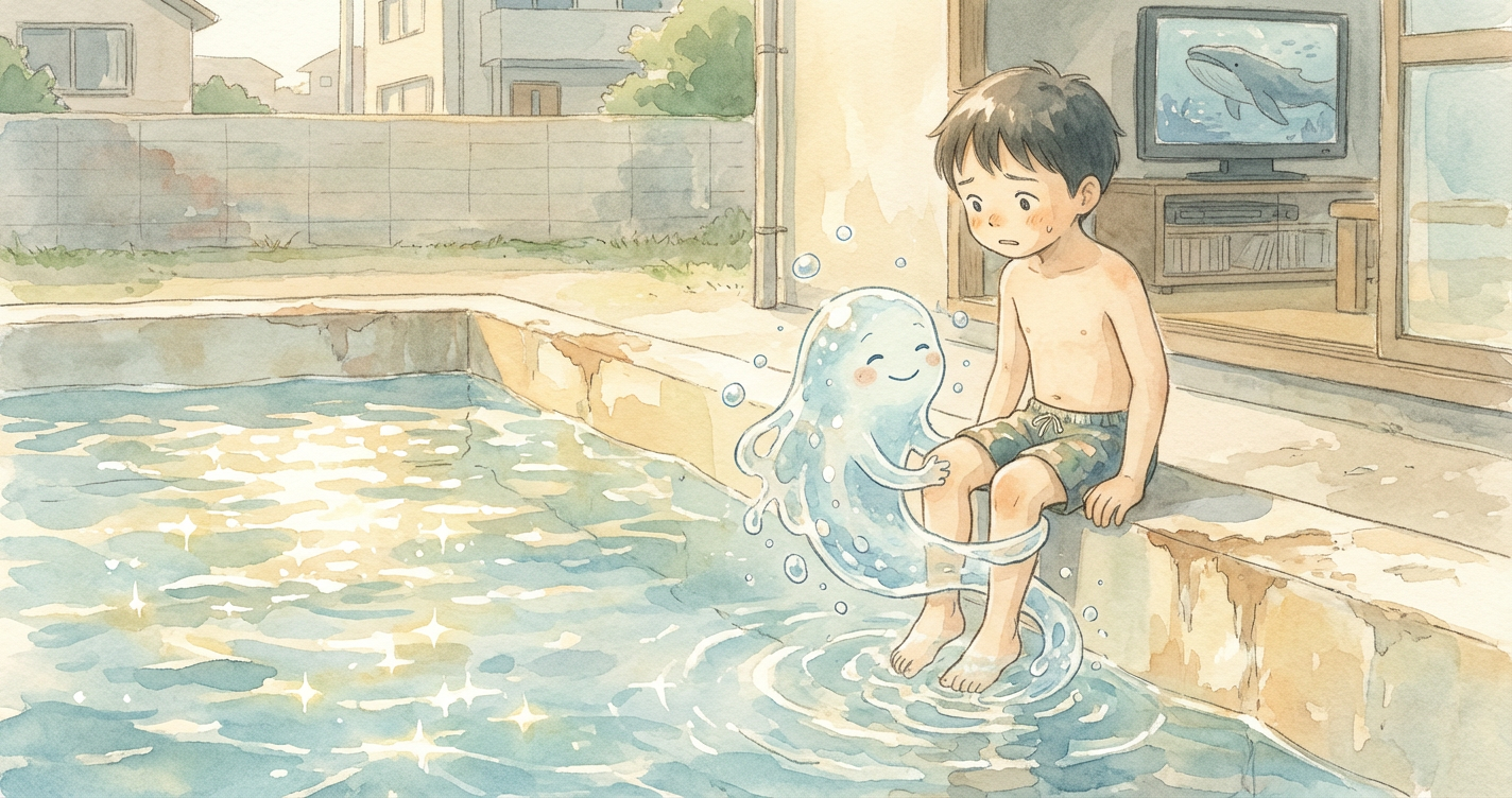 ぷかぷか、きらきら、ぼくのプール のカバー画像