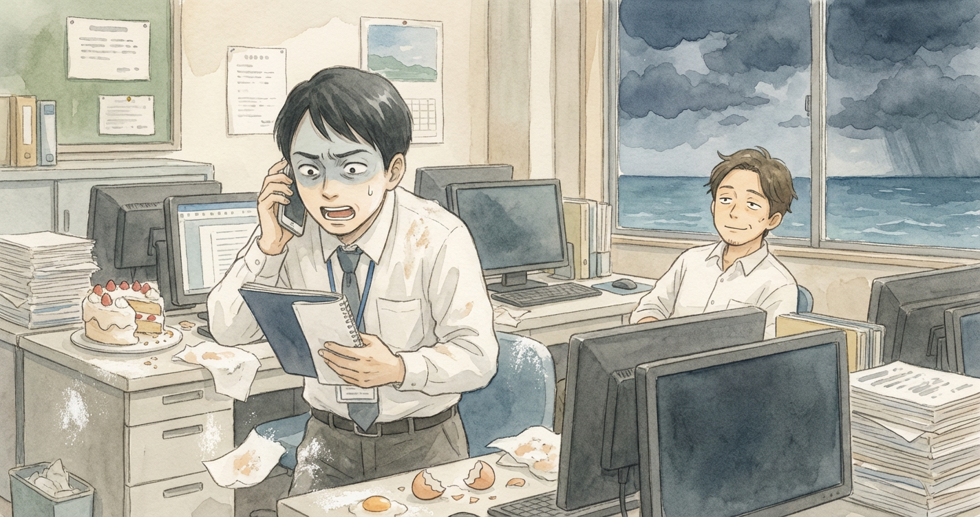 総務部、津波とケーキと塩の味 のカバー画像