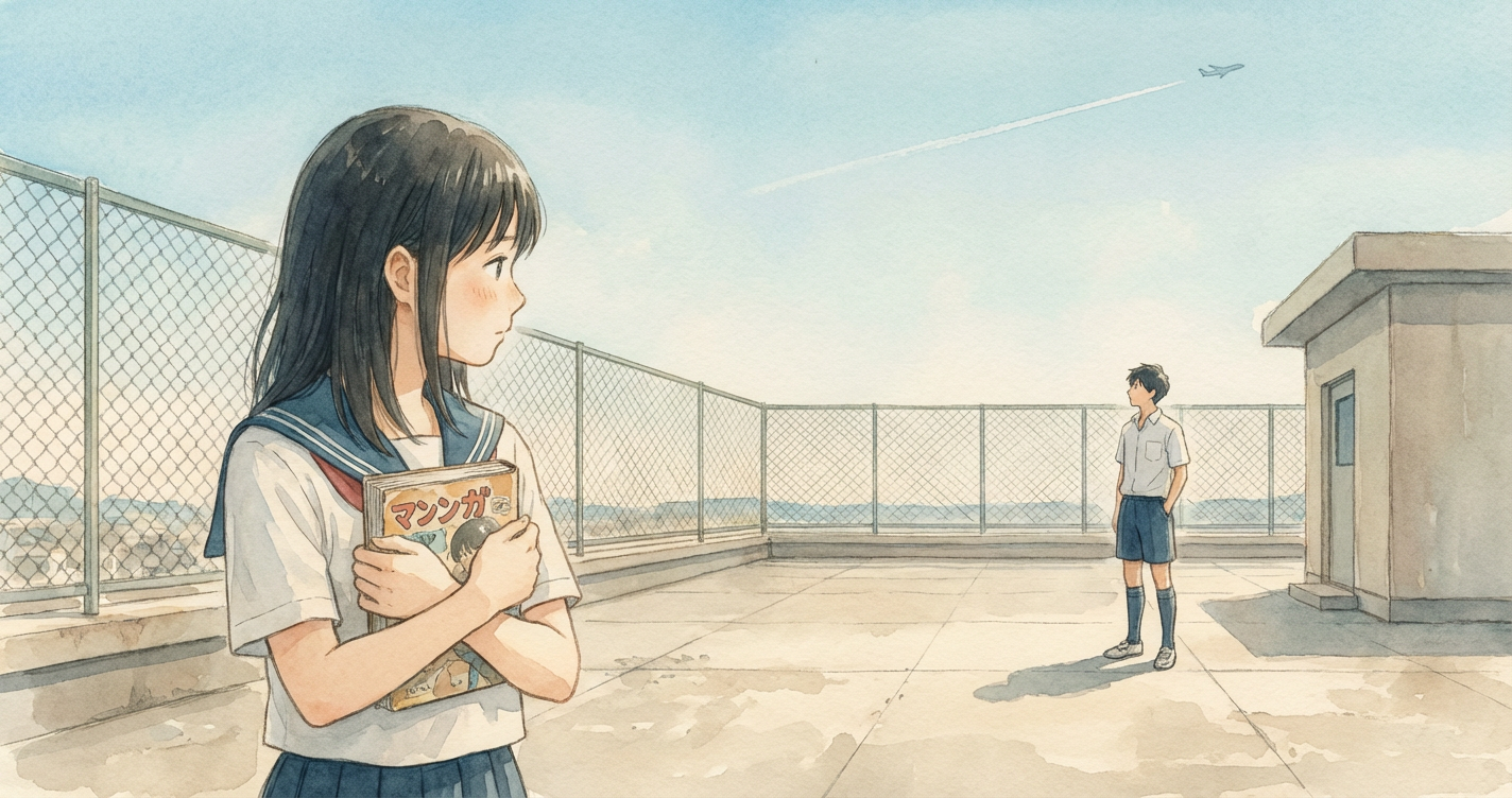 飛行機雲の下のサイン のカバー画像