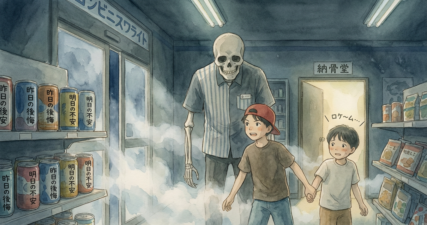 真夜中コンビニの秘密と、ドクロ裁判官の試練！ のカバー画像